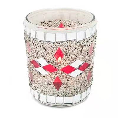 mosaic decoration candle glass cup