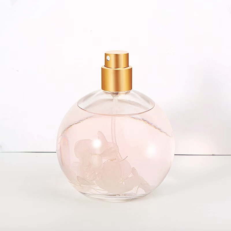 50ml 100ml ball shaped glass perfume bottle with airbag sprayer