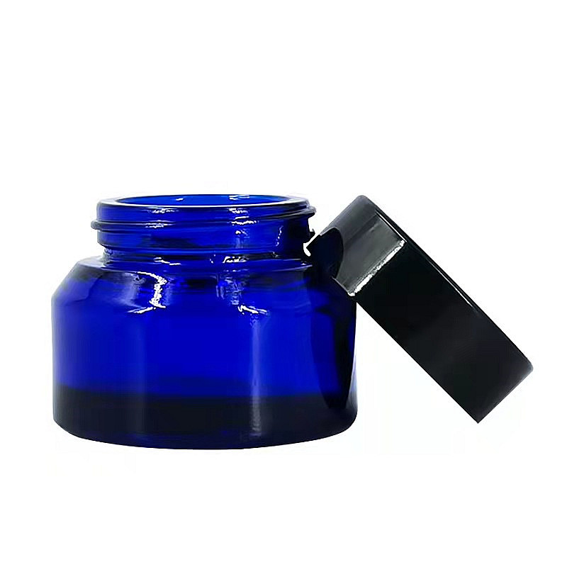 30g 50g blue cream glass jar cosmetic jar