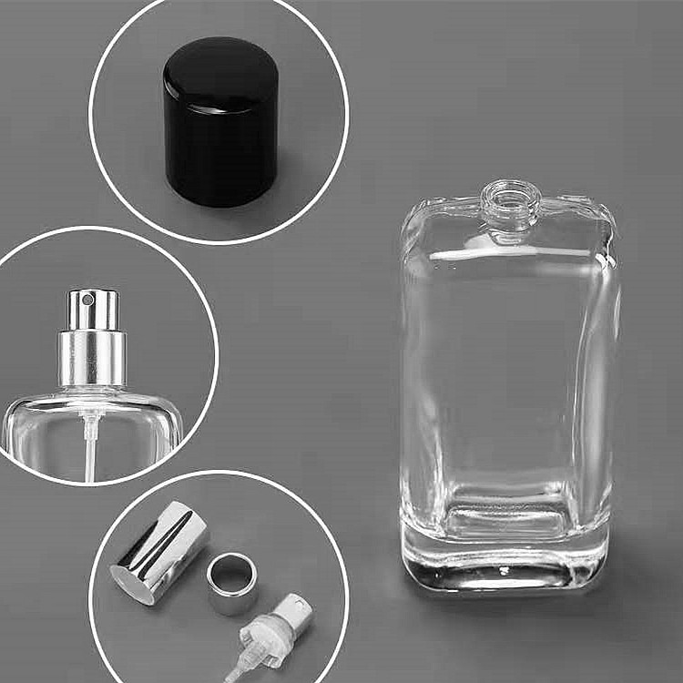 30ml 50ml 100ml glass perfume bottle with screw sprayer