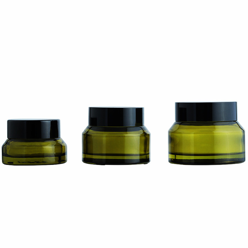 30g 50g green glass cream jar