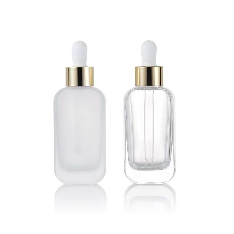 30ml square shaped frosted lotion glass bottle