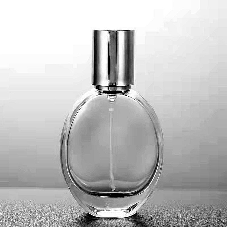 30ml 50ml 100ml flat shaped glass perfume bottle