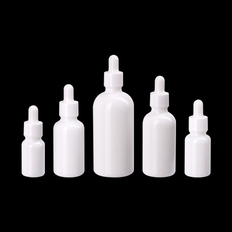 20ml 50ml white glass porcelain serum bottle