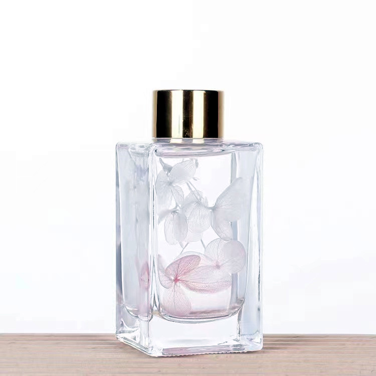 100ml 150ml square shaped diffuser glass bottle