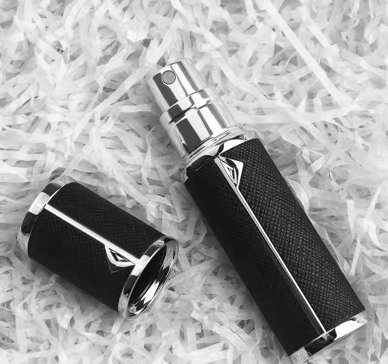 5ml fancy perfume sprayer bottle with leather coating