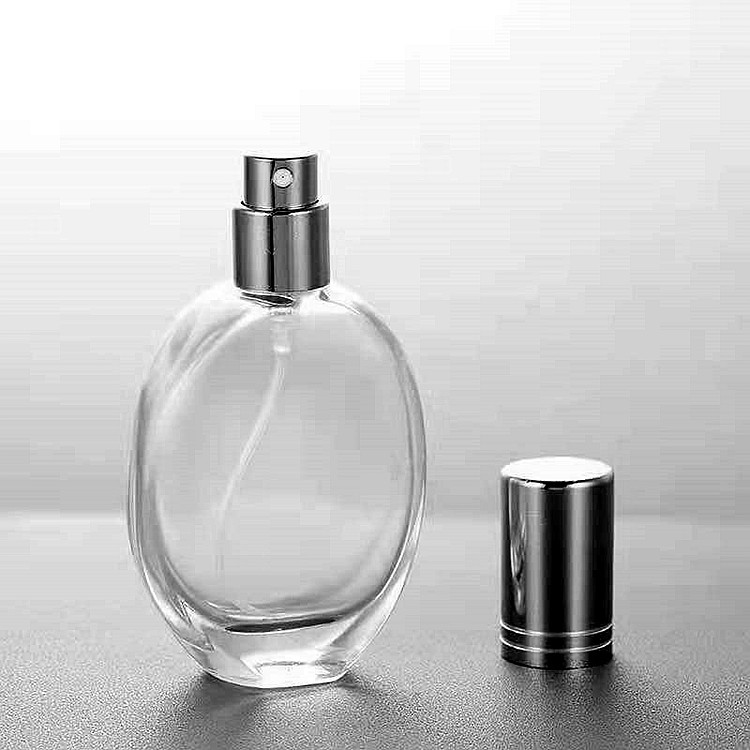 30ml 50ml 100ml flat shaped glass perfume bottle