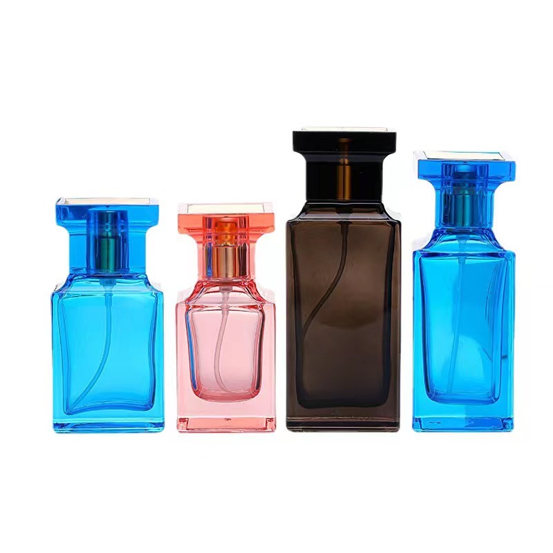 30ml 50ml 100ml squared shaped glass perfume bottle