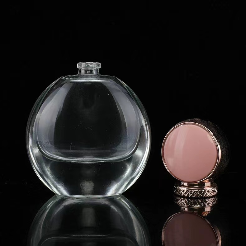 30ml 50ml 100ml flat shaped glass fragrance bottle