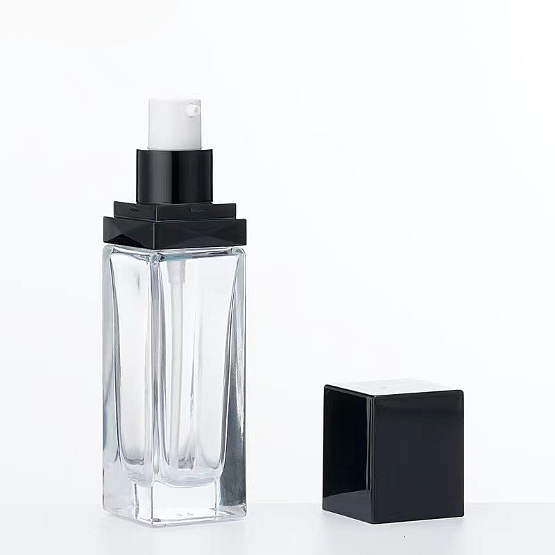 30ml square shaped liquid foundation bottle