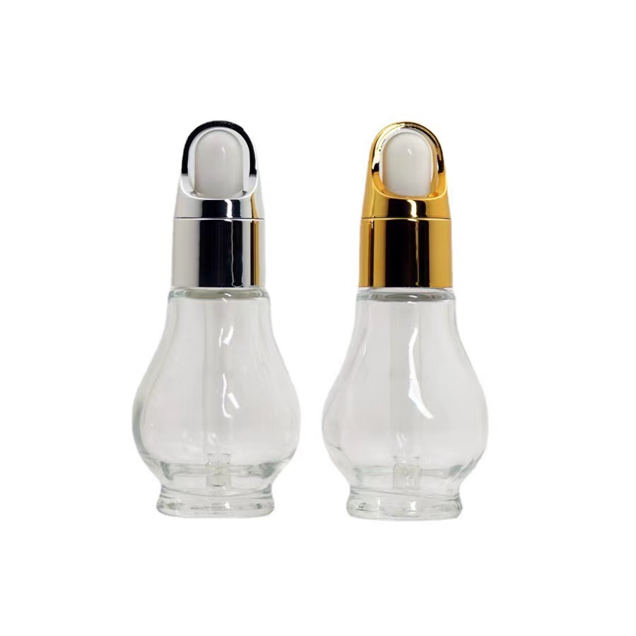 30ml 10ml clear white essential oil glass bottle with screw cap