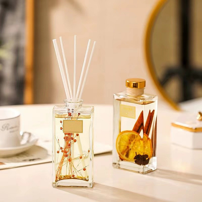 100ml 150ml square shaped diffuser glass bottle