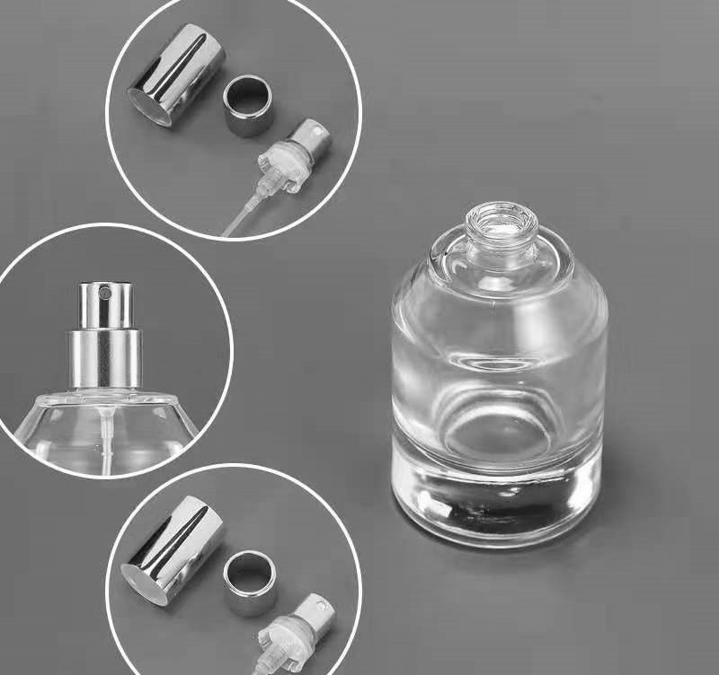 30ml 50ml 100ml round shaped glass fragrance sprayer bottle