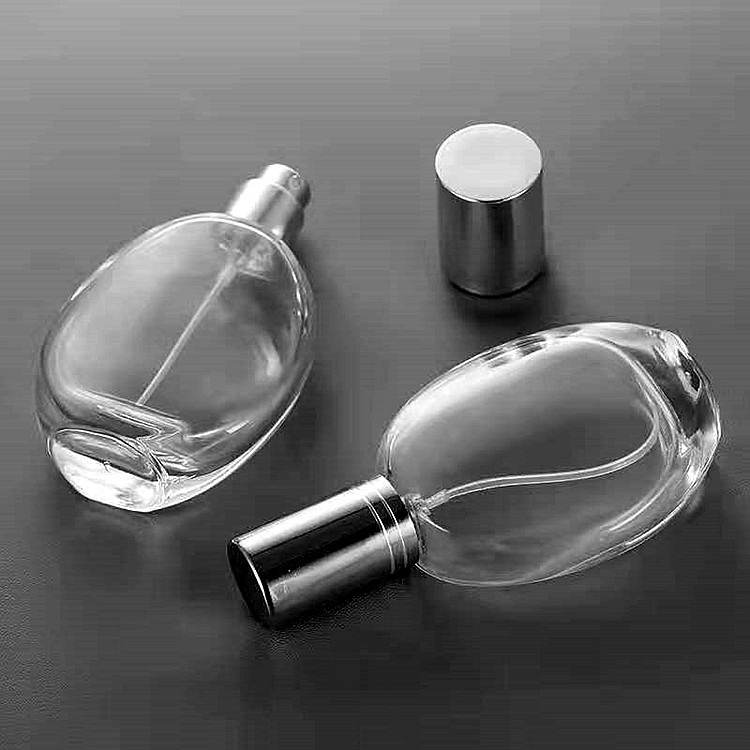 30ml 50ml 100ml flat shaped glass perfume bottle