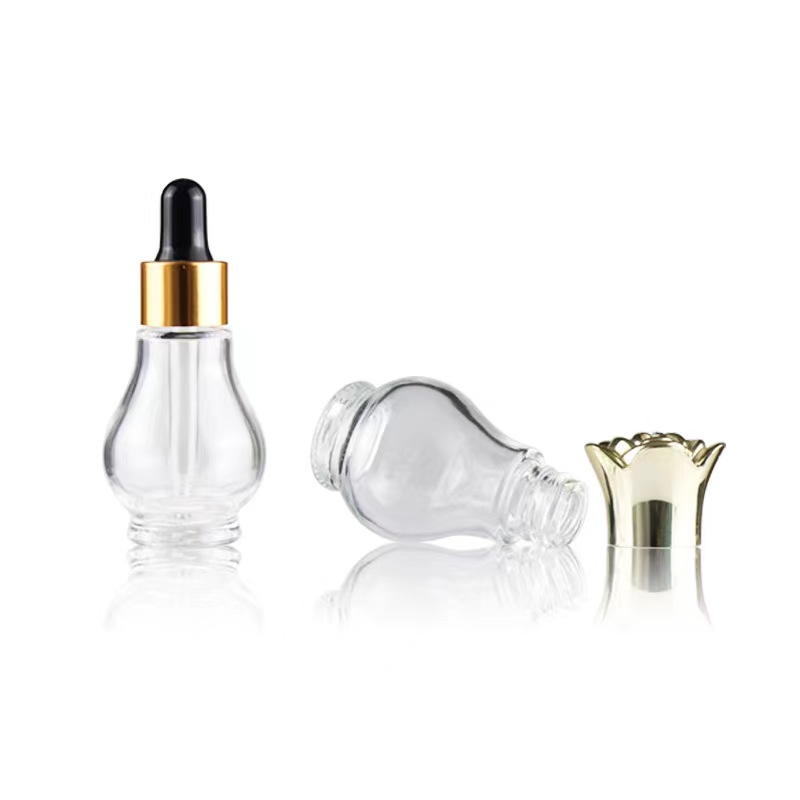 30ml 10ml clear white essential oil glass bottle with screw cap