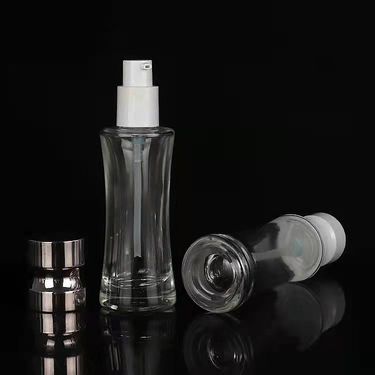 40ml round shaped liquid foundation glass bottle