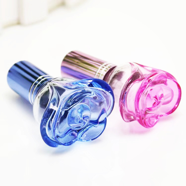 12 rose flower perfume glass bottle