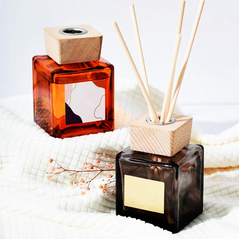 50ml 100ml 150ml reed diffuser glass bottles with wooden lid