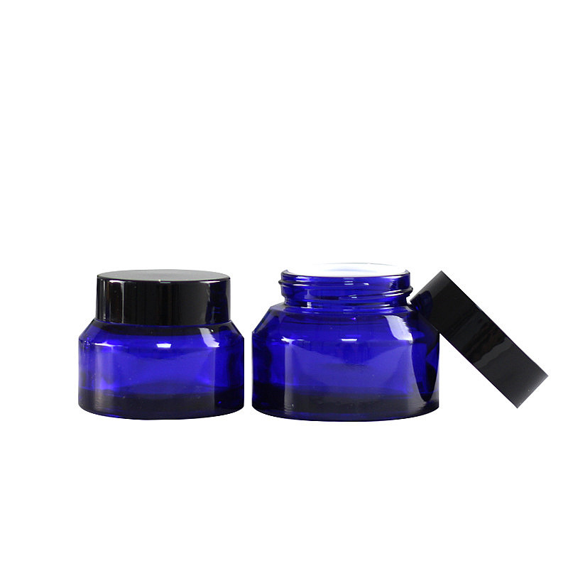 30g 50g blue cream glass jar cosmetic jar