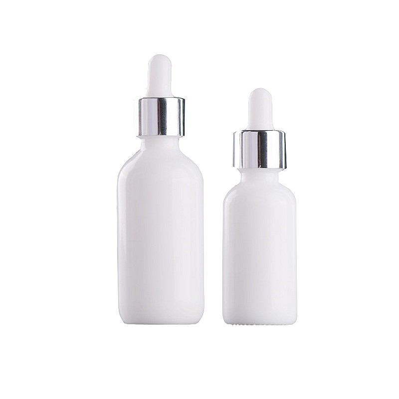 20ml 50ml white glass porcelain serum bottle