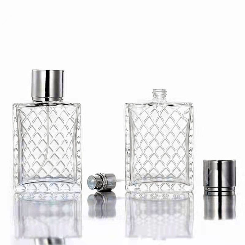 100ml glass perfume bottle with screw sprayer