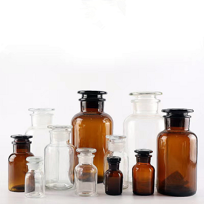 30ml 50ml100ml amber lab glass bottles