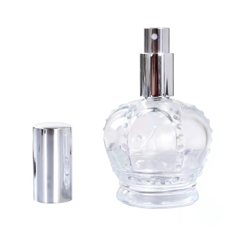 90ml crown shaped perfume bottle with air bag sprayer