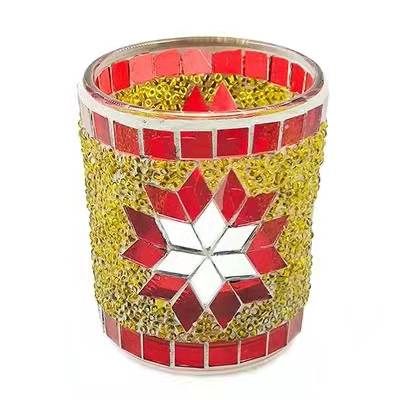 mosaic decoration candle glass cup