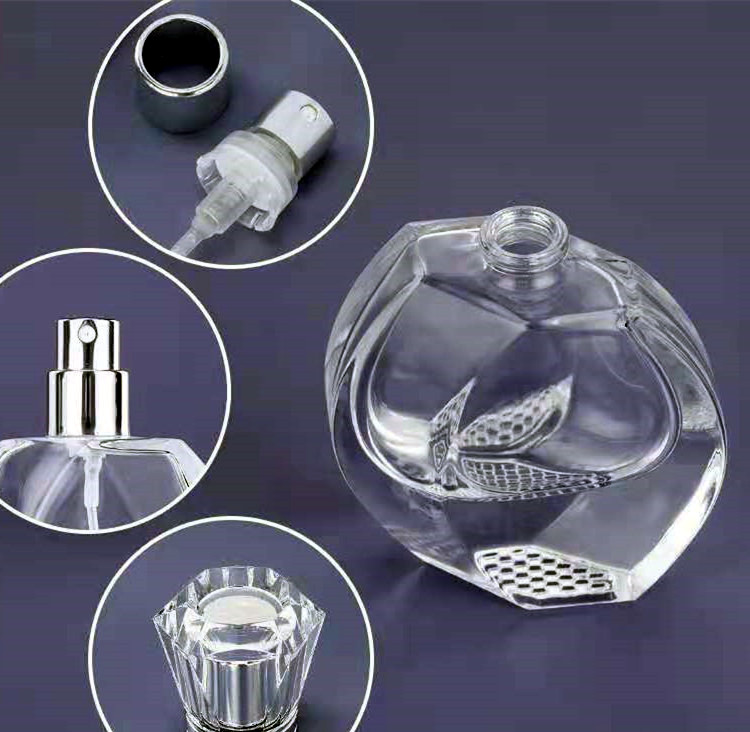 30ml 50ml 100ml flat shaped glass fragrance sprayer bottle