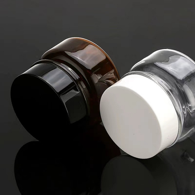 30ml 50ml Amber cream plastic jar