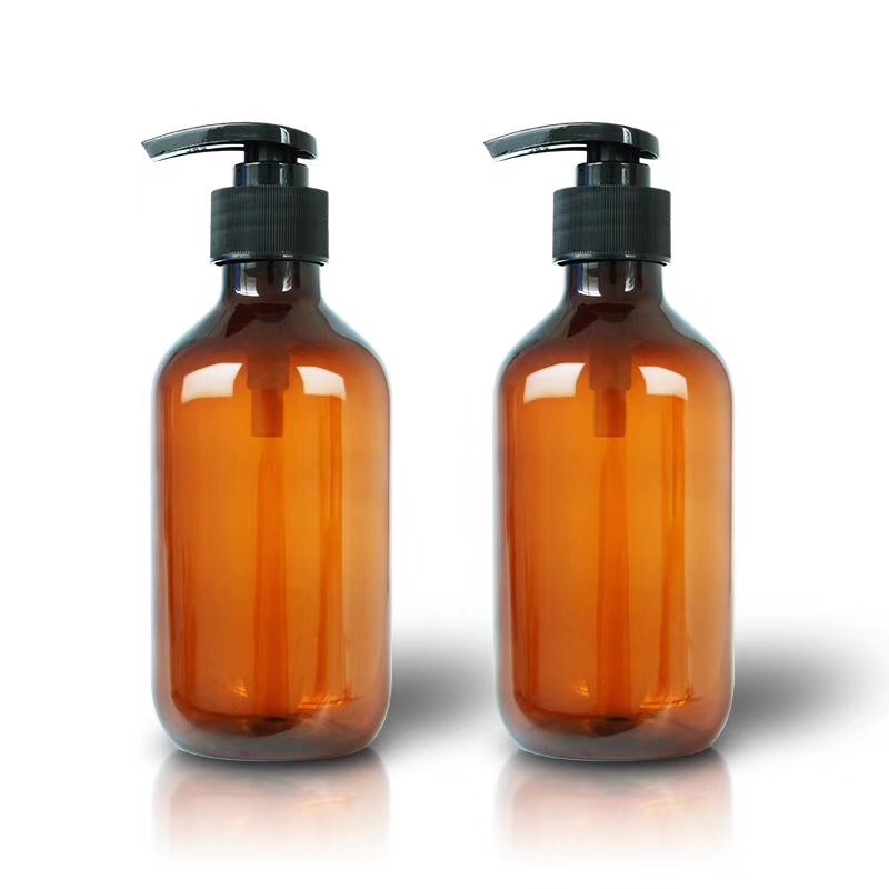 300 500ml electroplating silver shampoo plastic bottles