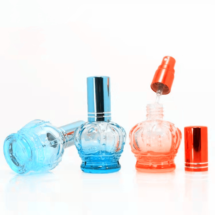 10ml crown shaped glass perfume bottle