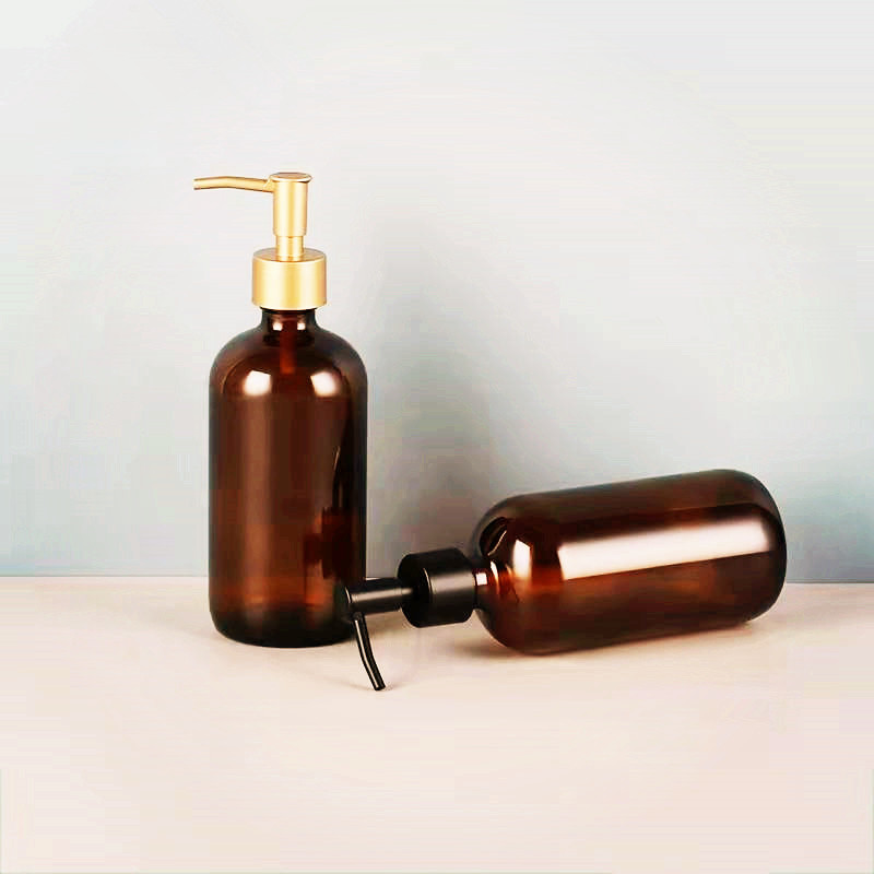 250ml 500ml amber glass shampoo bottle