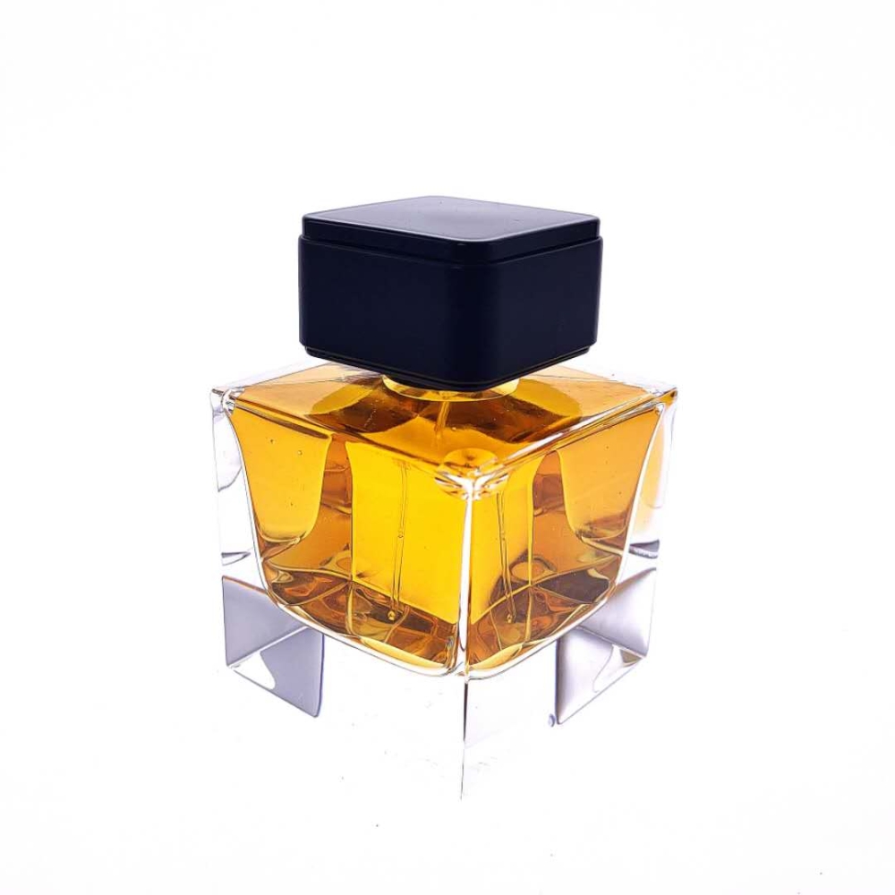 30ml 50ml 100ml squared shaped heavy glass perfume bottle