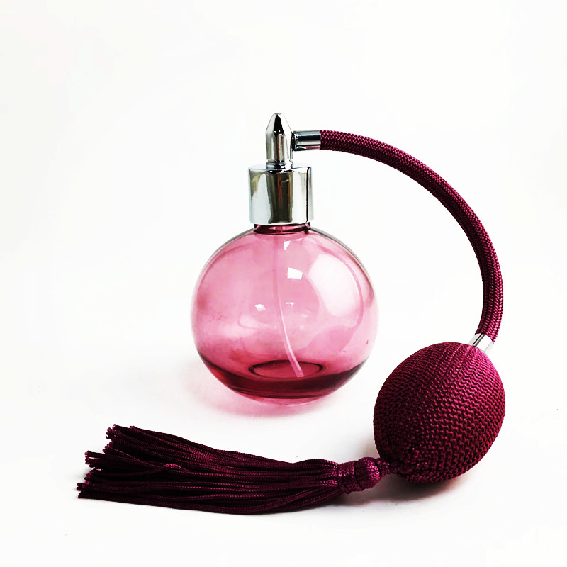 50ml 100ml ball shaped glass perfume bottle with airbag sprayer