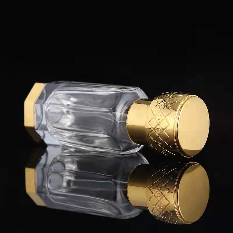 3ml 6ml 12ml gold attar oil glass bottle with glass drop stick