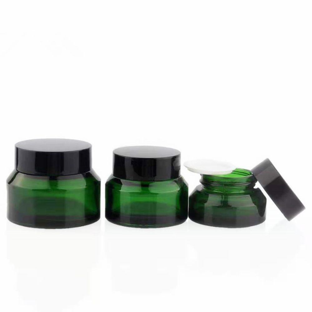 30g 50g green glass cream jar