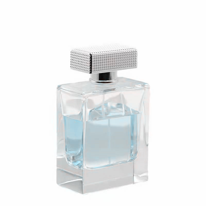 100ml square shaped heavy glass perfume bottle