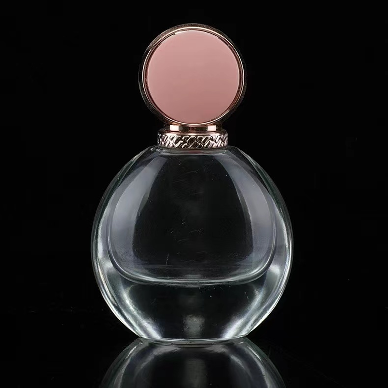 30ml 50ml 100ml flat shaped glass fragrance bottle