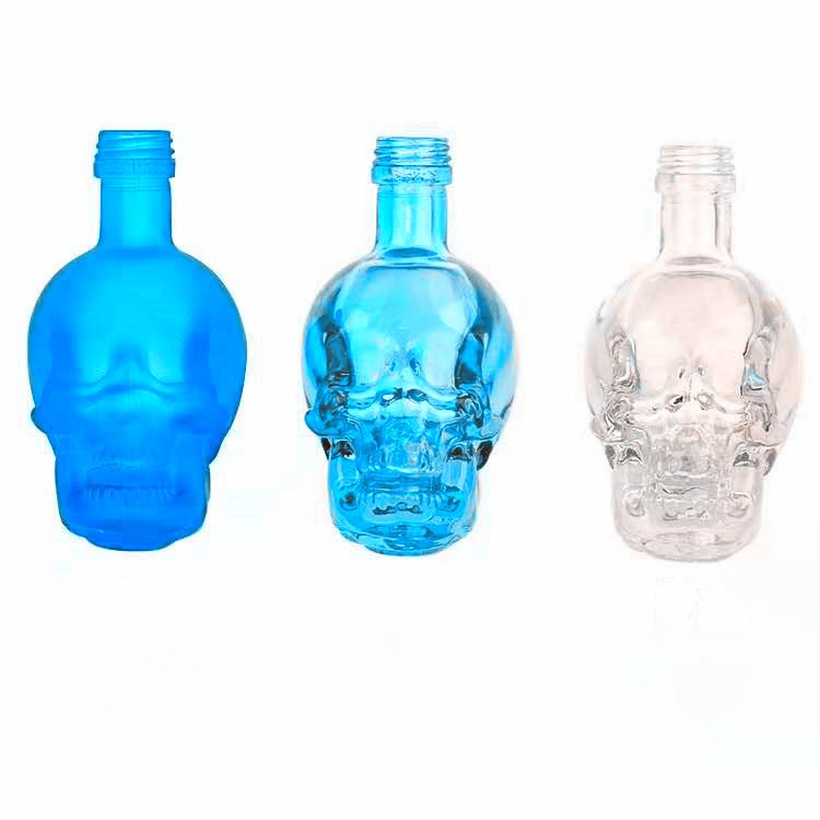 15ml 30ml 60ml skull shaped serum  glass dropper bottle