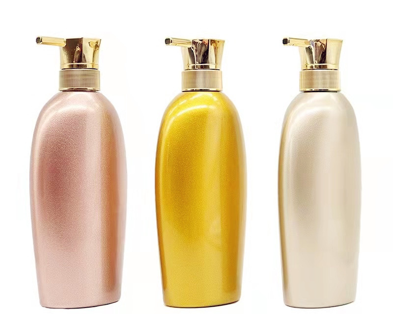 800ml 500ml electroplating gold shampoo pet bottles