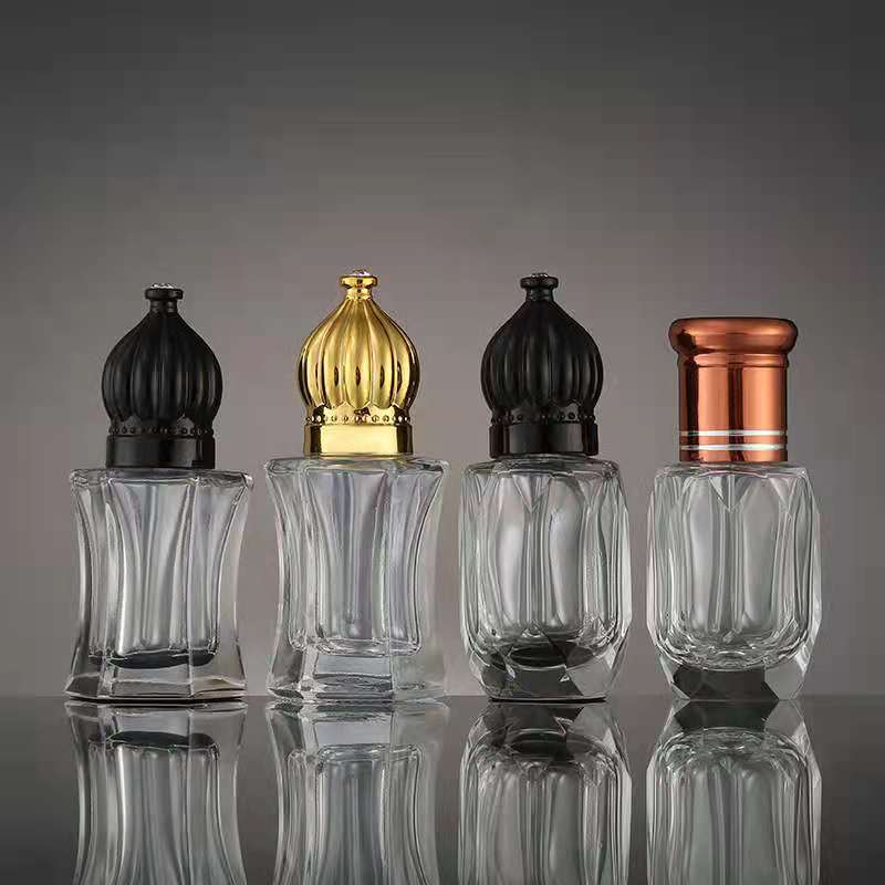 3ml 6ml 12ml black glass fragrance oil bottle with roll ball