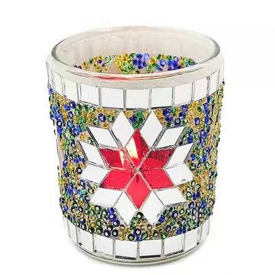 mosaic decoration candle glass cup