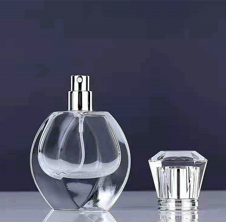 30ml 50ml 100ml flat shaped glass fragrance sprayer bottle