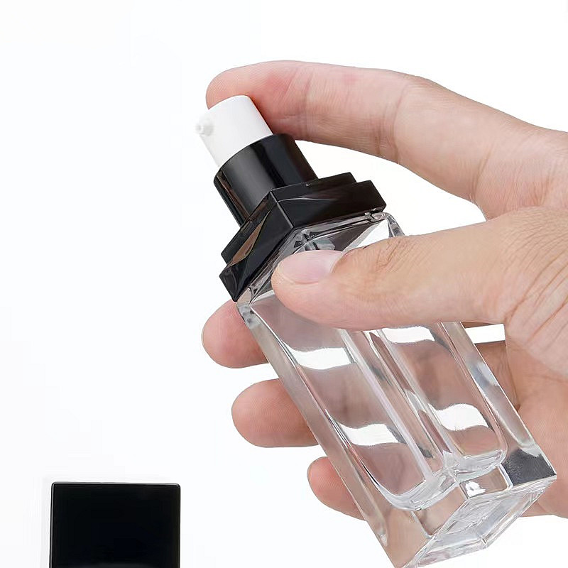 30ml square shaped liquid foundation bottle