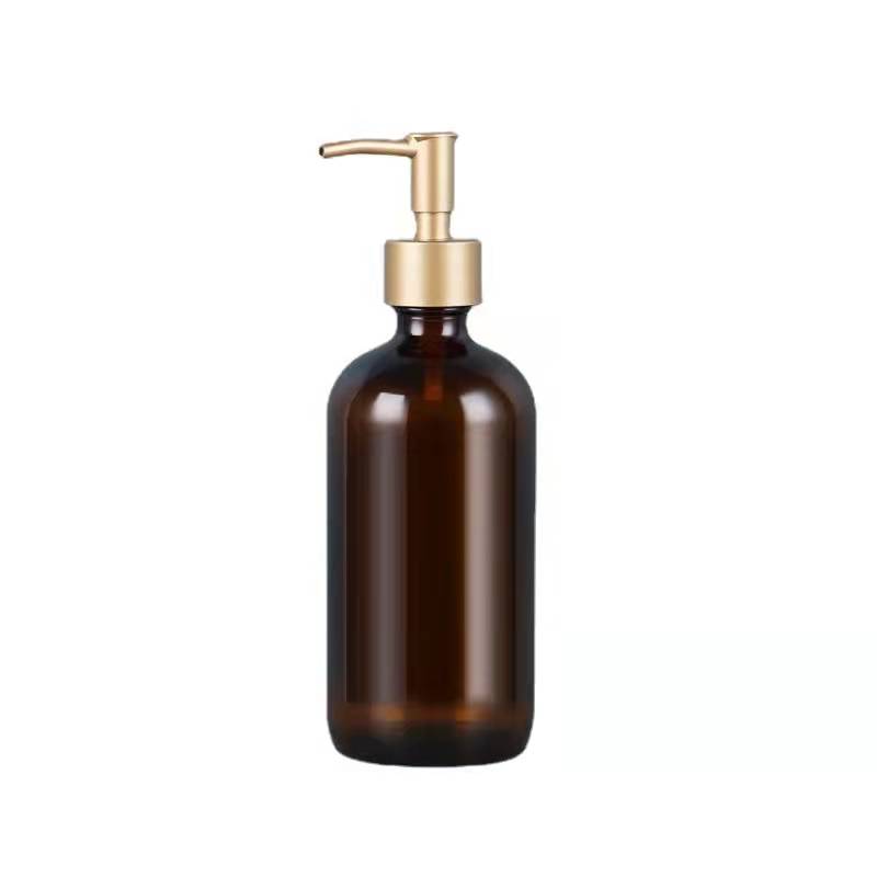 250ml 500ml amber glass shampoo bottle