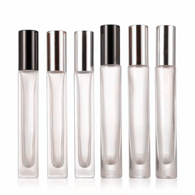 10ml square shaped glass fragrance bottle with roll ball