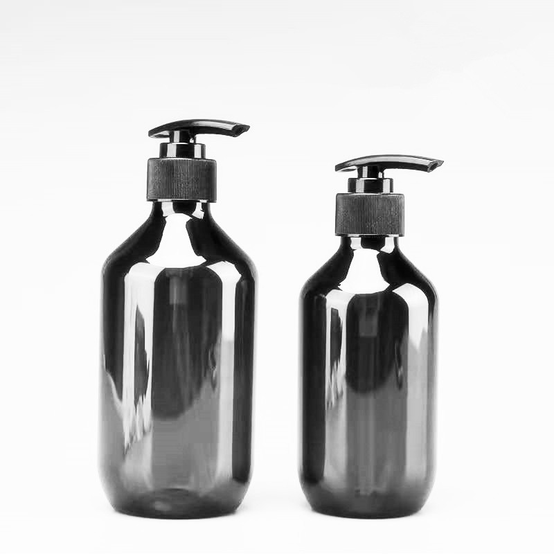 300 500ml electroplating silver shampoo plastic bottles