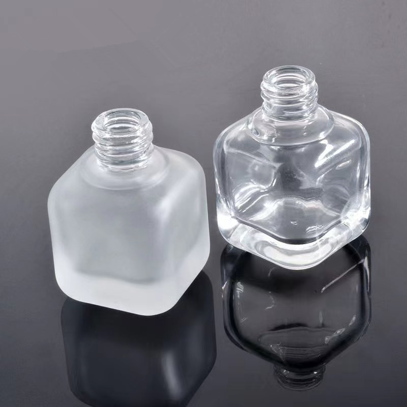 20ml square shaped frosted serum glass bottle