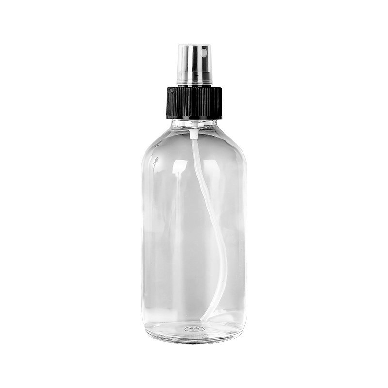 15ml 50ml frosted clear white essential oil glass bottle with black lid